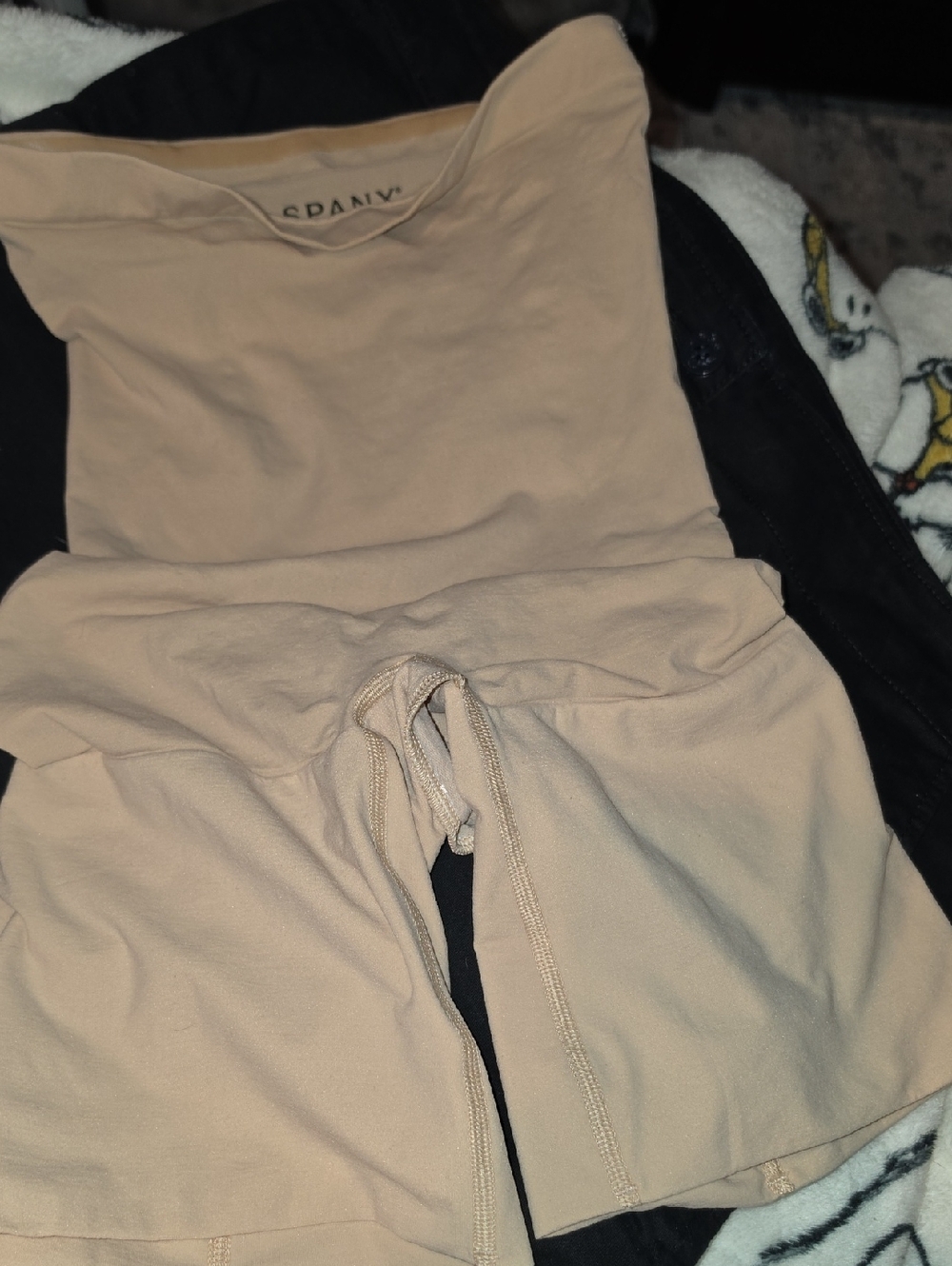 SPANX Power Series Beige High-Waist Shaping Shorts